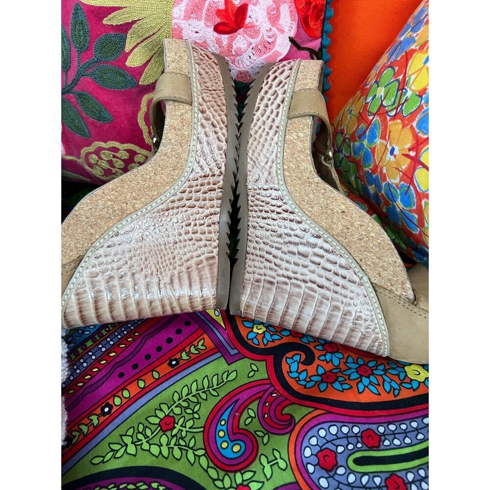 Tory Burch Tan Wedge Sandals - Picture 10 of 14